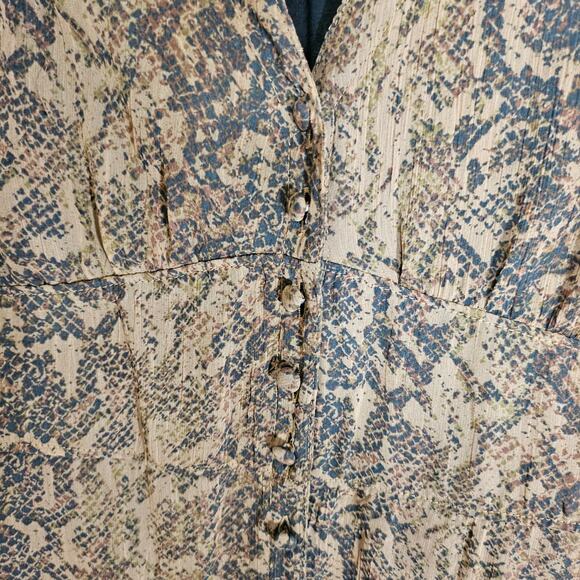 Abercrombie & Fitch Brown Reptile Flowy Mini Dress - Picture 6 of 9